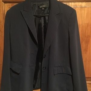 Kasper sz16 Blazer Navy w/ Light Blue Pin Stripes